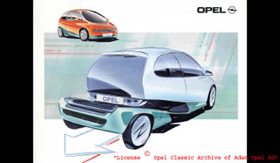OPEL TWIN Gasoline or Electric Propulsion Design Study 1992 8